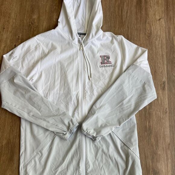 Under Armour white windbreaker/ warm up jacket - Picture 1 of 5